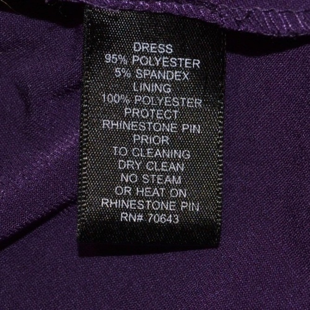 Jessica Howard Purple Maxi Dress Womens 16W Sleeveless V Neck Formal Evening - Picture 6 of 7